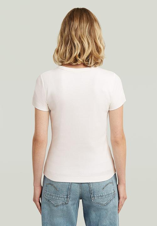 G-STAR - Slim rib t wmn - milk