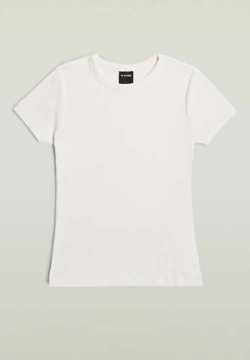 G-STAR - Slim rib t wmn - milk