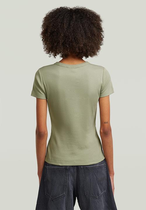 G-STAR - Slim rib t wmn - lt orphus