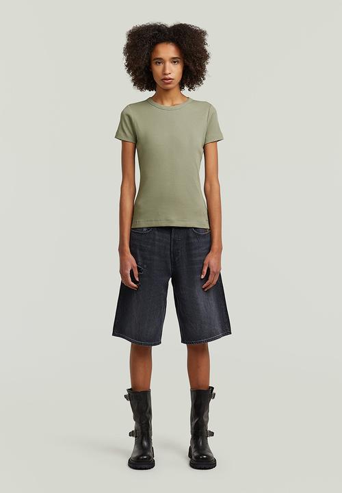 G-STAR - Slim rib t wmn - lt orphus