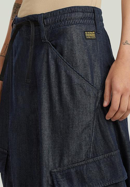 G-STAR - Parachute midi skirt wmn - rinsed