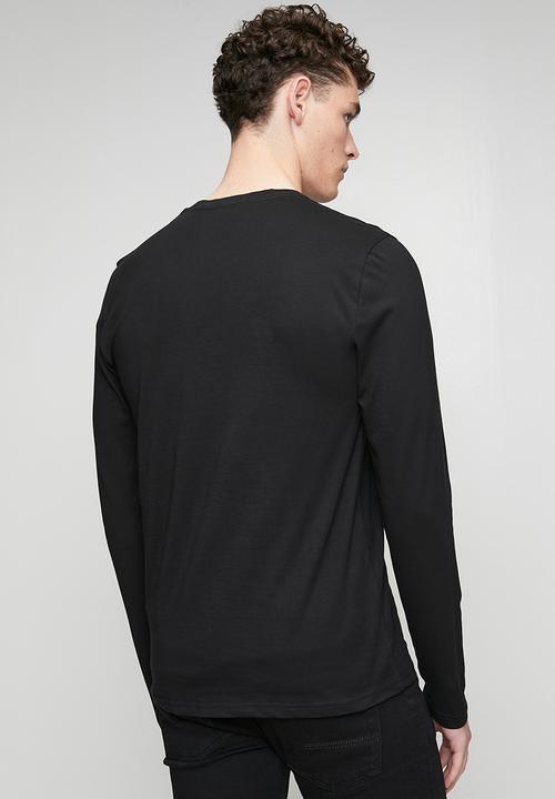 Ben Sherman - Essential Crew Neck Long Sleeve T-shirt - Black