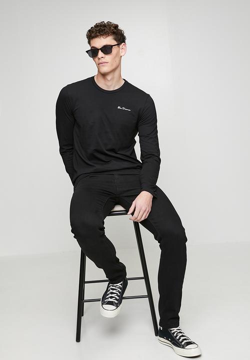 Ben Sherman - Essential Crew Neck Long Sleeve T-shirt - Black