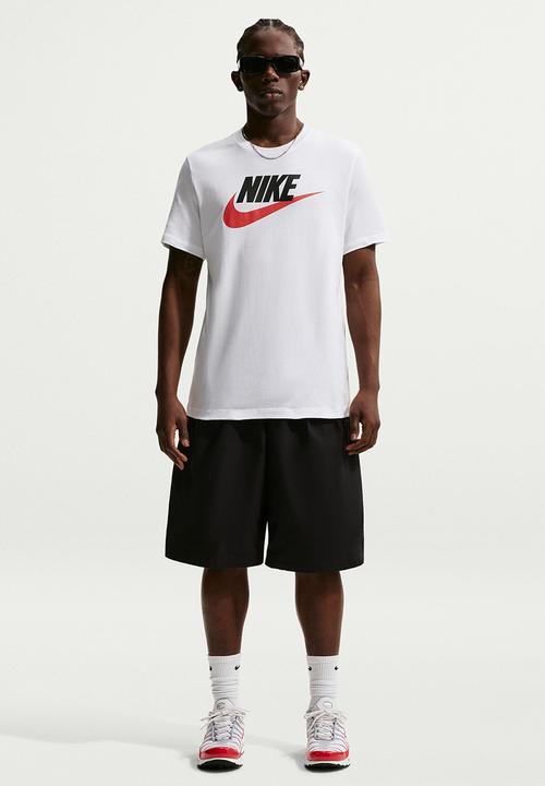 Nike - NSW Icon Futura T-shirt - White/Black/University Red