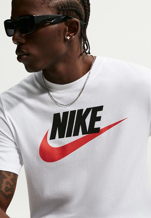 Nike - NSW Icon Futura T-shirt - White/Black/University Red