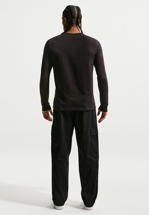 Nike - Nsw Club Long Sleeve T-shirt - Black/White