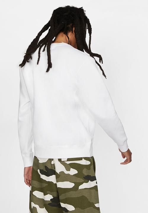 Nike - Nsw club crew sweatshirt - white & black 