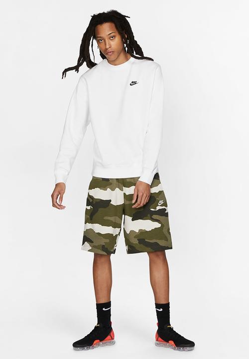 Nike - Nsw club crew sweatshirt - white & black 