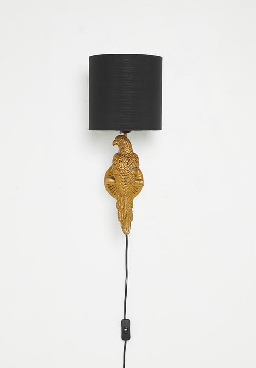 Sixth Floor - Parrot Wall Light with Shade - gold