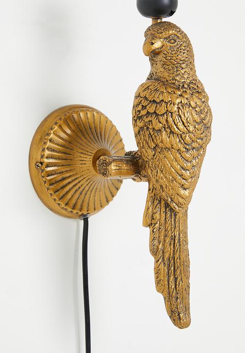 Sixth Floor - Parrot Wall Light with Shade - gold