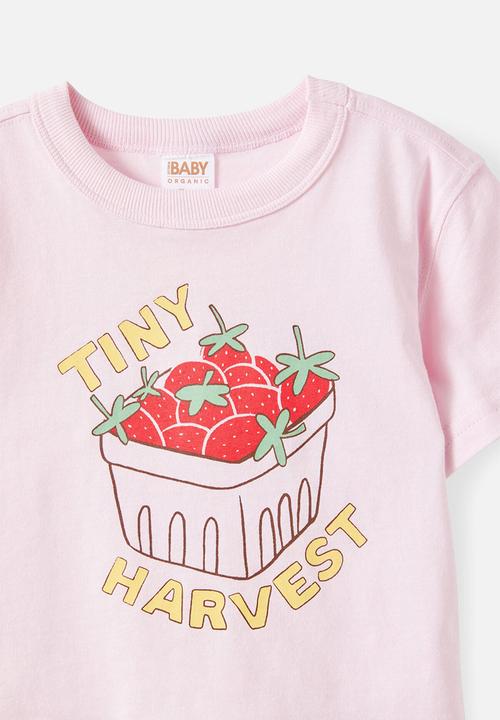Cotton On - Bobbi Short Sleeve Graphic Tee - Tea Party Pink/Tiny Harvest
