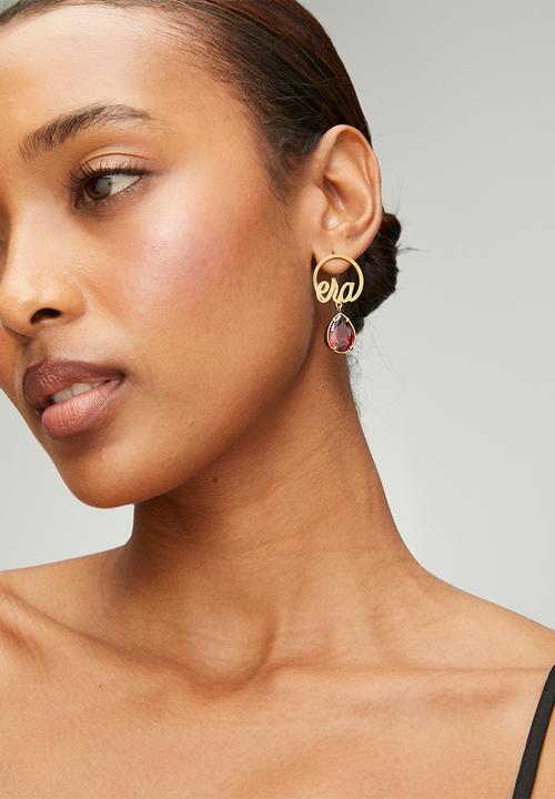 ERA by DJ Zinhle - ERA love teardrop earrings  - Gold
