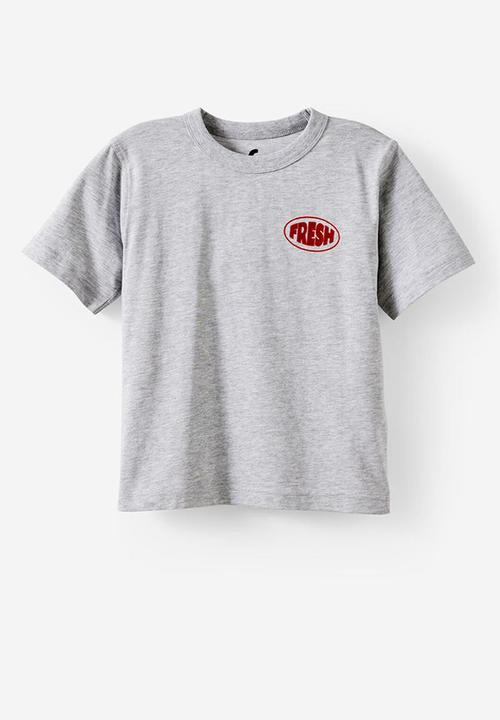 Cotton On - Essentials Graphic Short Sleeve Tee -Grey Marle/Sweet & Spicy