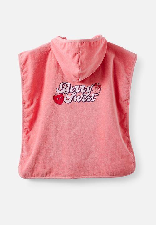 Cotton On - Kids Hooded Towel - Sunkissed/Berry Sweet