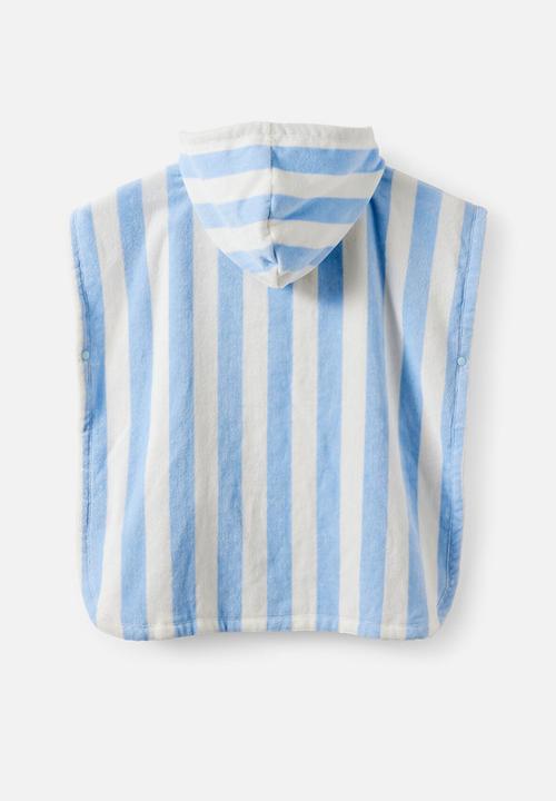 Cotton On - Kids Hooded Towel - Dawn Blue/Bold Stripe