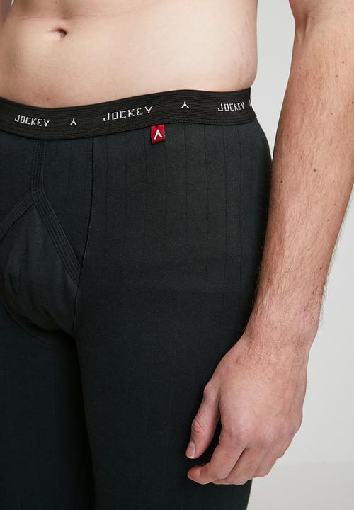 Jockey - 1 Pack  drop needle interlock  long john - Interlock-Black L/John