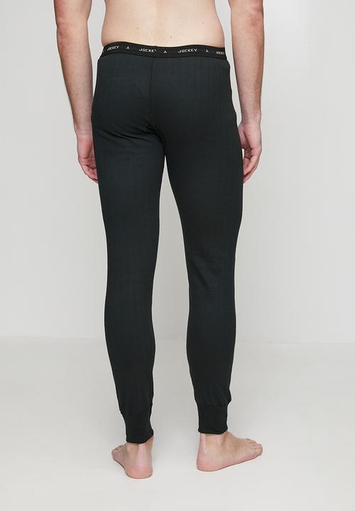 Jockey - 1 Pack  drop needle interlock  long john - Interlock-Black L/John