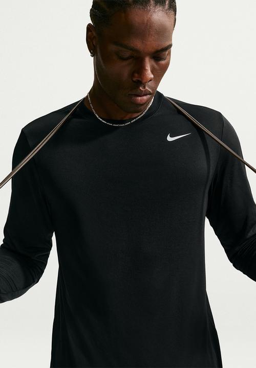 Nike - Dri-FIT Legend Long-Sleeve Fitness Top - Black/Matte Silver