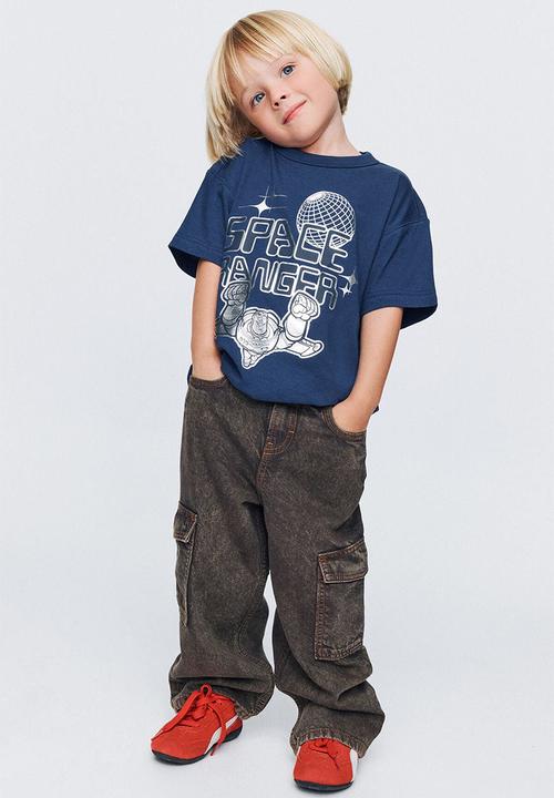 Cotton On - License Drop Shoulder Tee - Lcn Dis Denim Navy/ Toy Story Space Ranger
