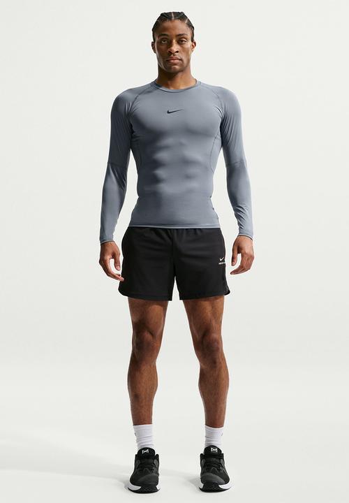 Nike - Pro Dri-FIT Tight Long-Sleeve Fitness Top - Smoke Grey/Black