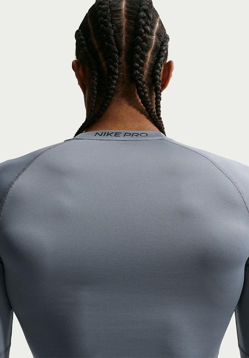 Nike - Pro Dri-FIT Tight Long-Sleeve Fitness Top - Smoke Grey/Black