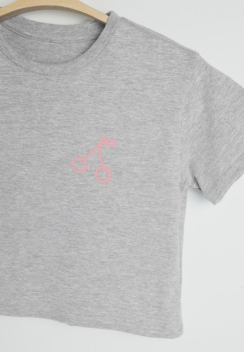 Pop Candy - Pj set - grey/cherry aop