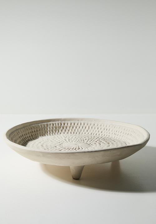 Sixth Floor - Textured Papermache Tray White