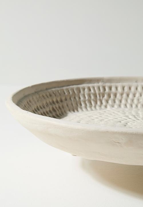 Sixth Floor - Textured Papermache Tray White
