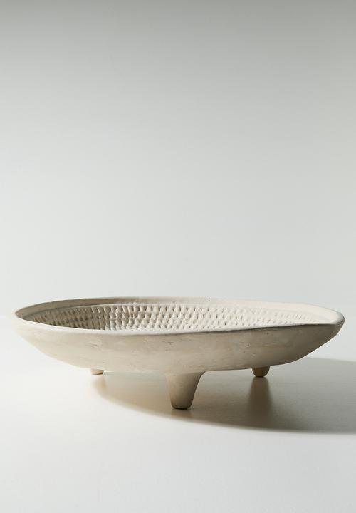 Sixth Floor - Textured Papermache Tray White
