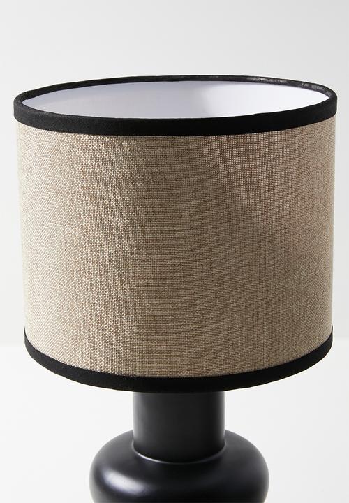 Sixth Floor - Ansona table lamp with shade - black & neutral
