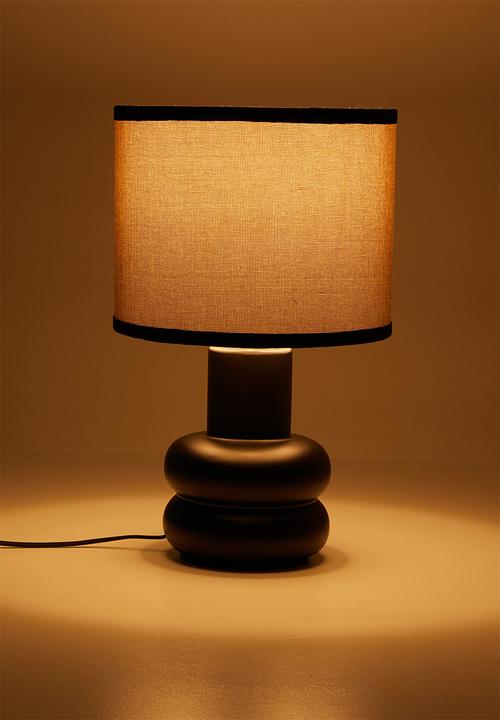 Sixth Floor - Ansona table lamp with shade - black & neutral