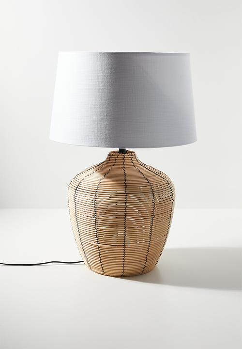 Sixth Floor - Chile cane lamp - white & neutral