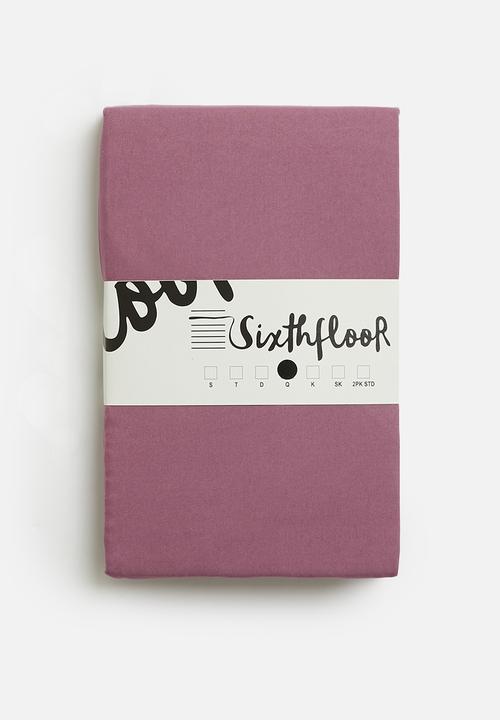 Sixth Floor - Recycled microfibre fitted sheet Dusty Orchid