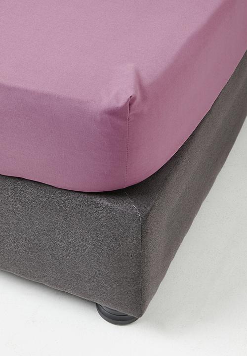 Sixth Floor - Recycled microfibre fitted sheet Dusty Orchid