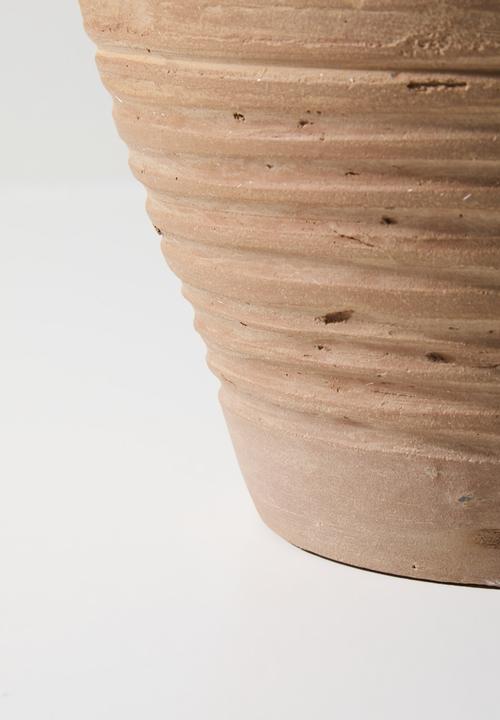 Sixth Floor - Ribby Terracotta Vessle  Natural