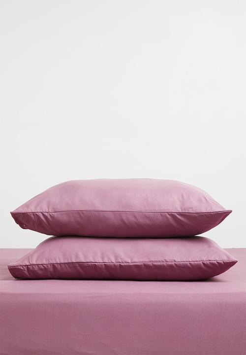 Sixth Floor - Recycled microfibre std pillowcase set Dusty Orchid
