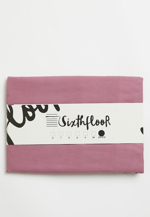 Sixth Floor - Recycled microfibre std pillowcase set Dusty Orchid