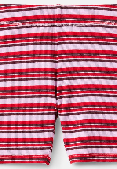 Cotton On - Essential  Bike Short - Pale Violet/Varsity Red /Bordeaux
