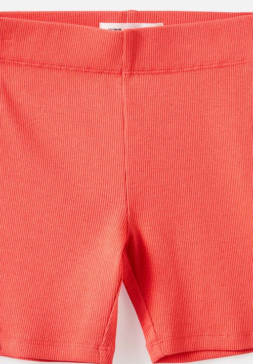 Cotton On - Essential Bike Short  -  Coral Red/Bows