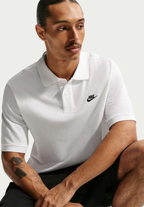 Nike - Nike Men's Club Pique Polo - White/Black