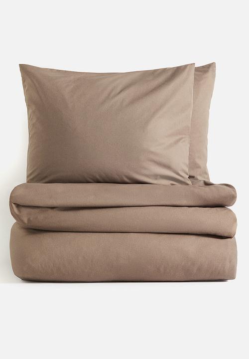 H&M - Cotton double/king duvet cover set - mole
