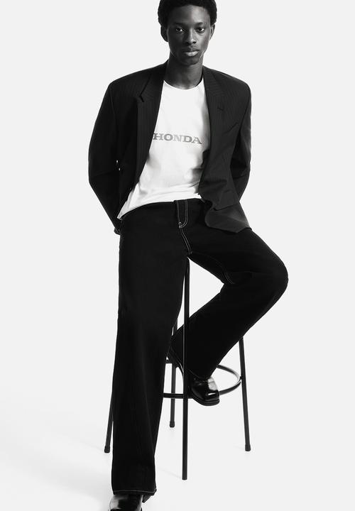H&M - Loose fit t-shirt - white/honda