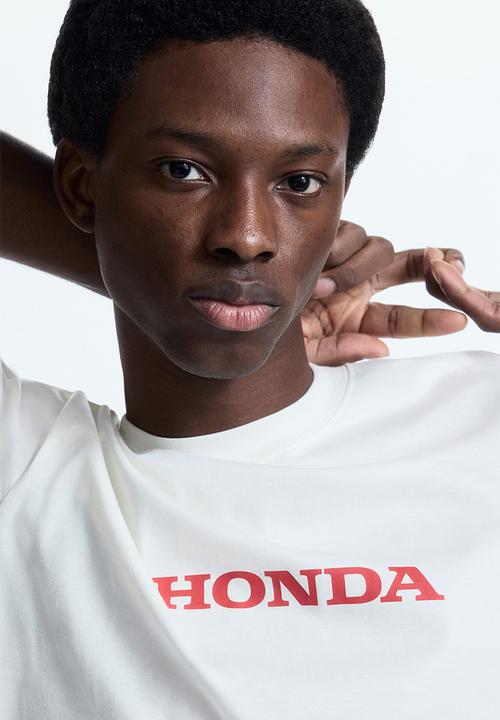 H&M - Loose fit t-shirt - white/honda