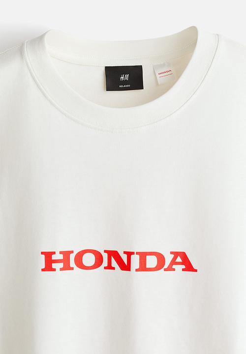 H&M - Loose fit t-shirt - white/honda
