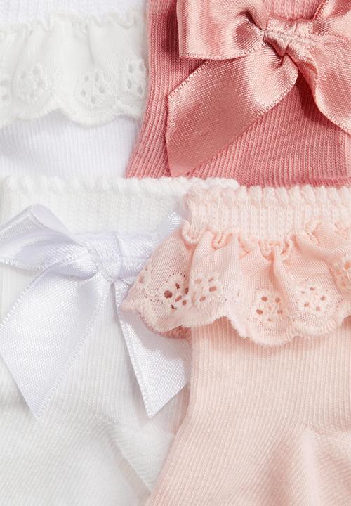 H&M - 4-Pack socks - light pink/white