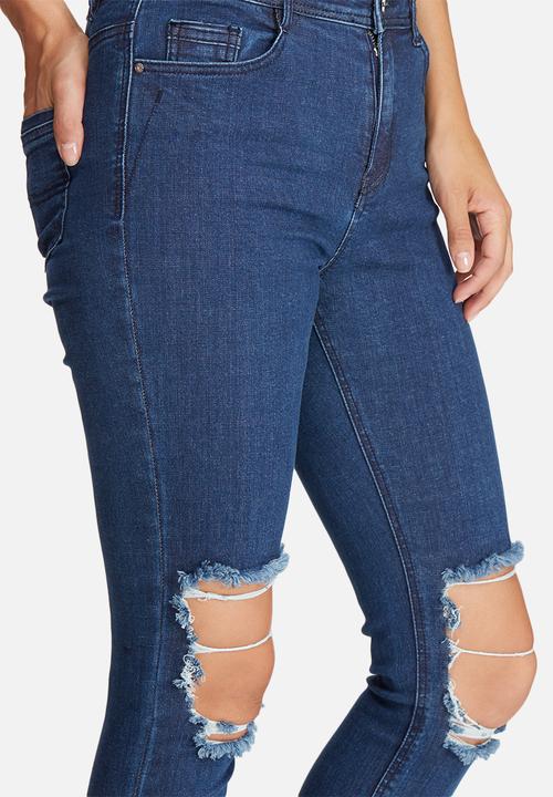 Missguided - Anarchy authentic busted knee skinny jeans