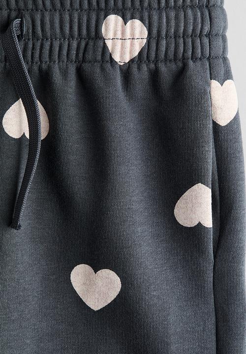 H&M - Brushed-inside joggers - dark grey/hearts