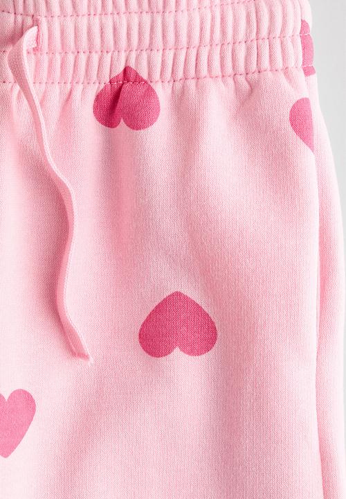 H&M - Brushed-inside joggers - pink/hearts