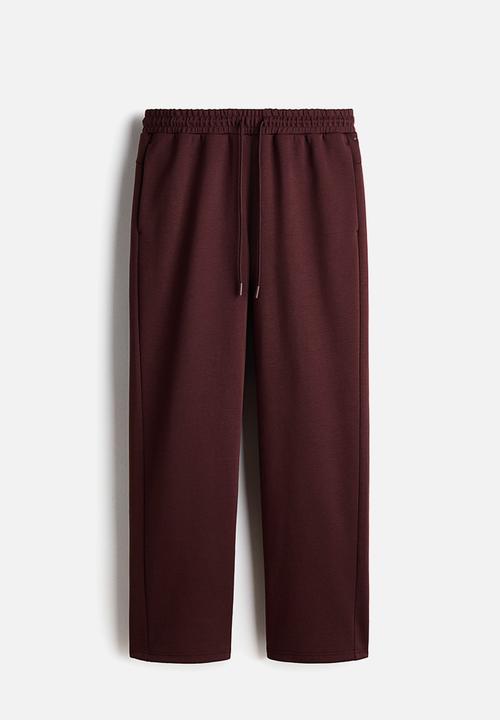 H&M - Regular fit sports joggers - burgundy