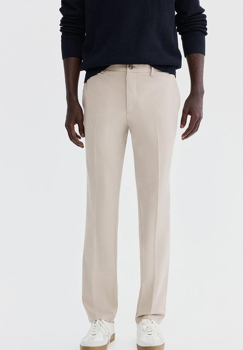 H&M - Slim fit tailored trousers - beige
